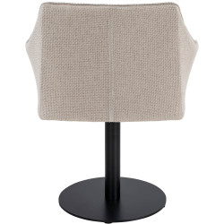 Fauteuil en tissu Damaso ivoire