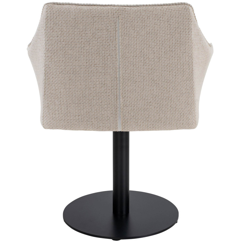 Fauteuil en tissu Damaso ivoire