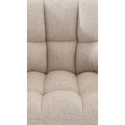 Fauteuil en tissu Damaso ivoire