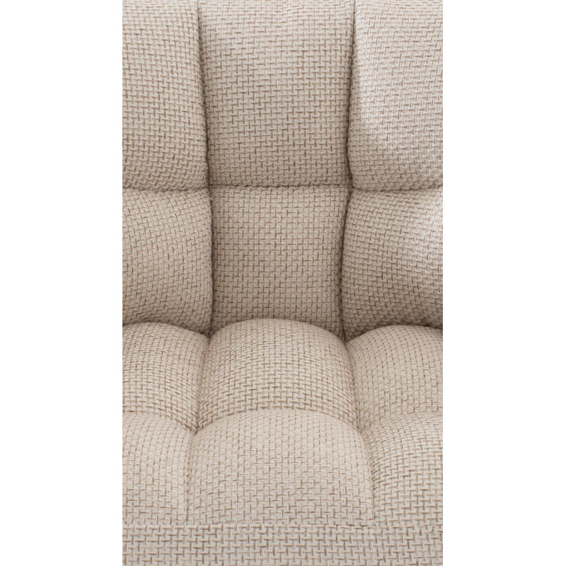 Fauteuil en tissu Damaso ivoire