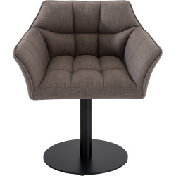 Fauteuil en tissu Damaso gris