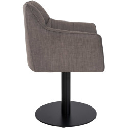 Fauteuil en tissu Damaso gris