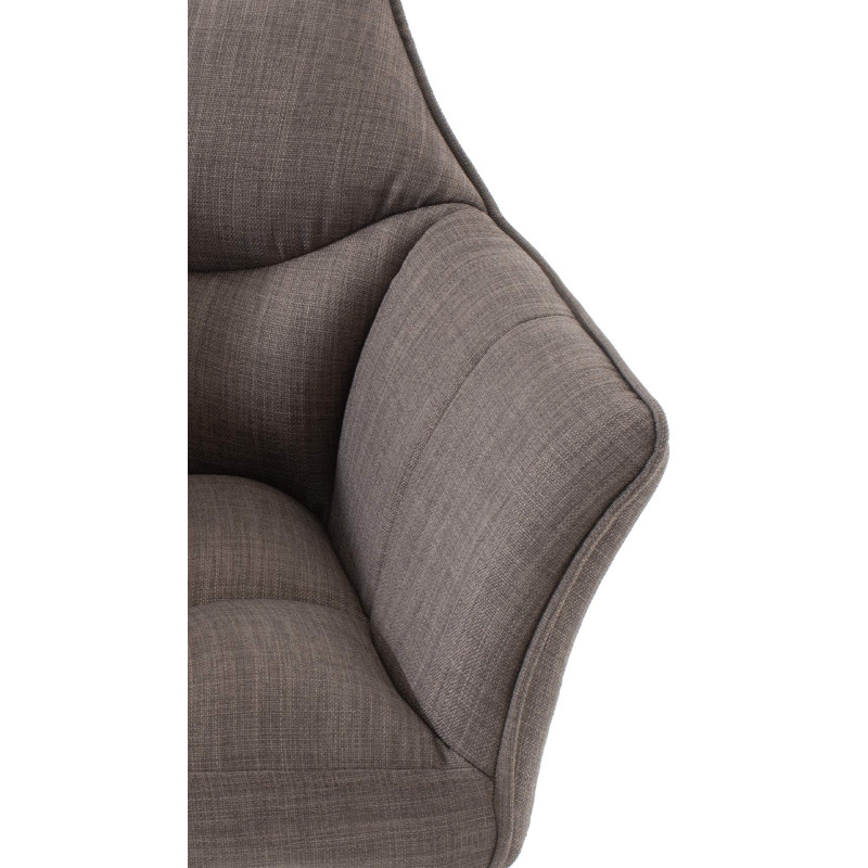 Fauteuil en tissu Damaso gris