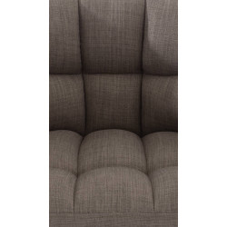 Fauteuil en tissu Damaso gris