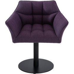Fauteuil en tissu Damaso violet