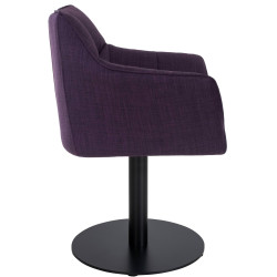 Fauteuil en tissu Damaso violet