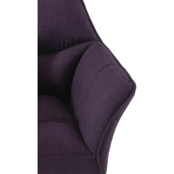Fauteuil en tissu Damaso violet