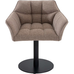 Fauteuil en tissu Damaso marron terra