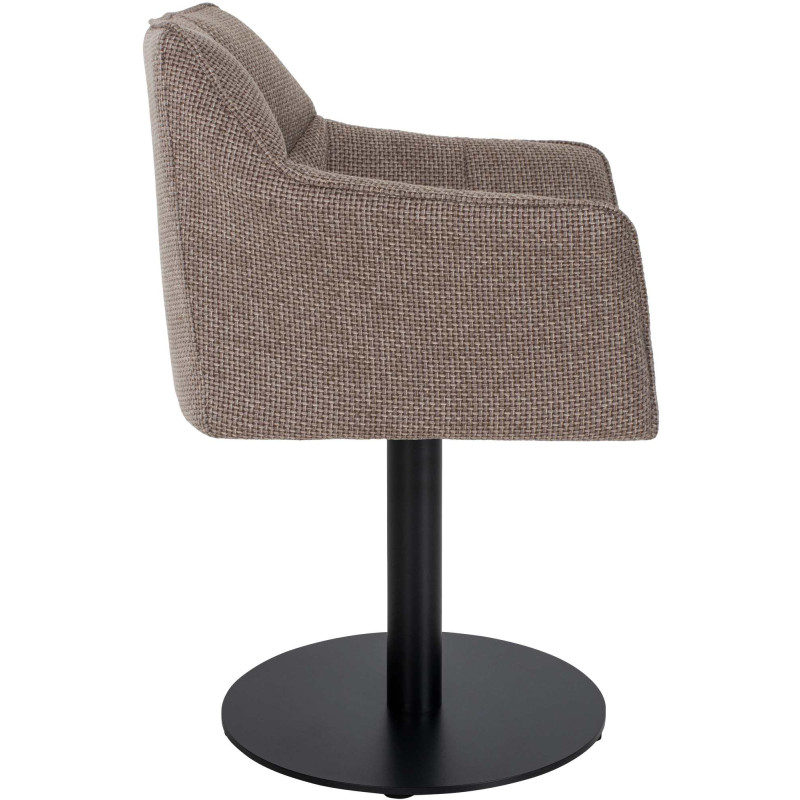 Fauteuil en tissu Damaso marron terra