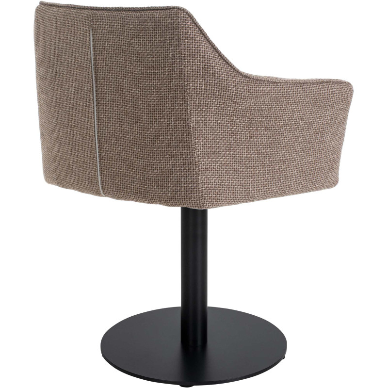 Fauteuil en tissu Damaso marron terra