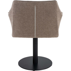 Fauteuil en tissu Damaso marron terra