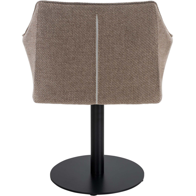 Fauteuil en tissu Damaso marron terra