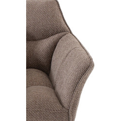 Fauteuil en tissu Damaso marron terra