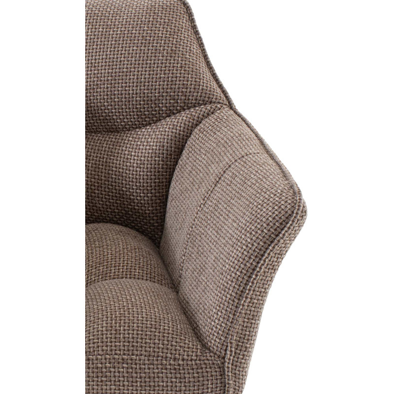 Fauteuil en tissu Damaso marron terra