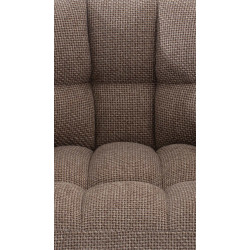 Fauteuil en tissu Damaso marron terra