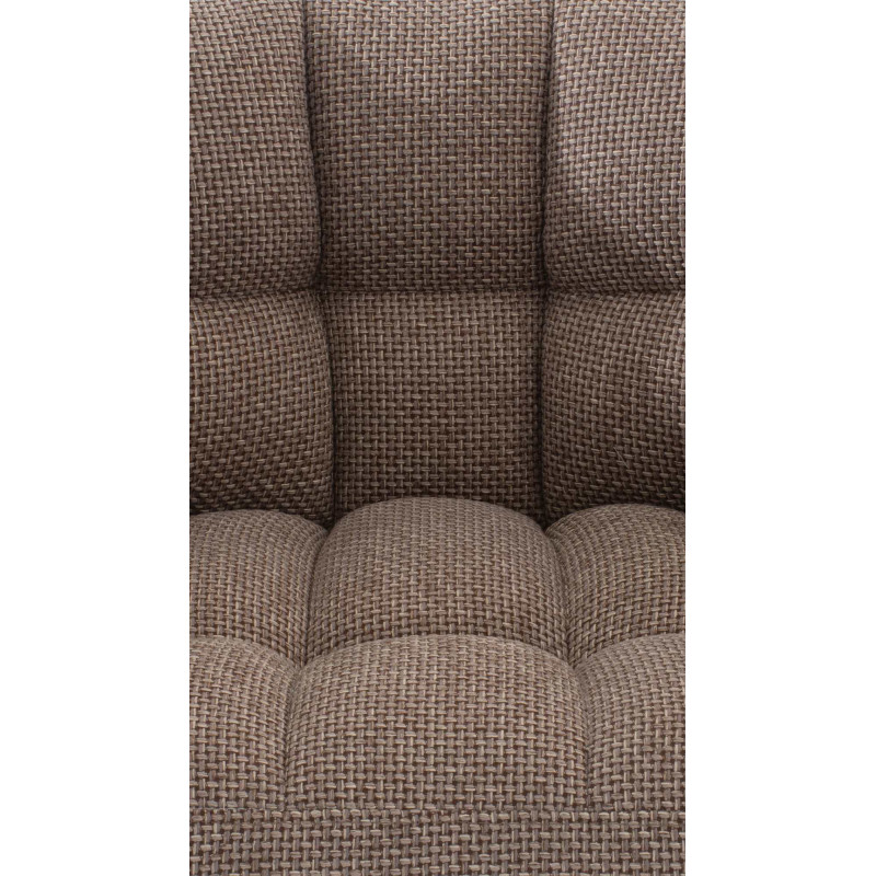 Fauteuil en tissu Damaso marron terra