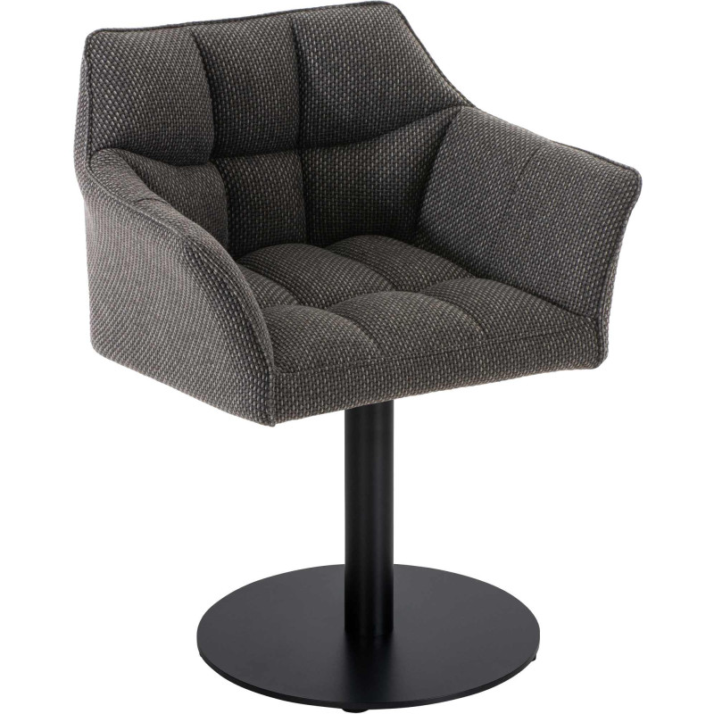Fauteuil Damaso en tissu gris titane
