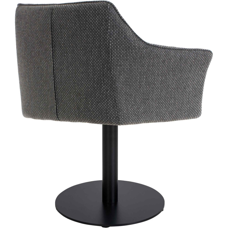 Fauteuil Damaso en tissu gris titane