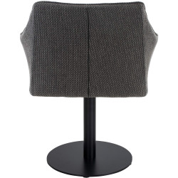 Fauteuil Damaso en tissu gris titane