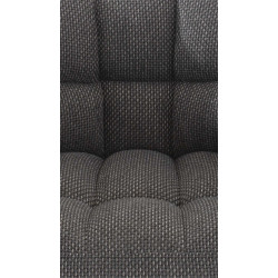 Fauteuil Damaso en tissu gris titane