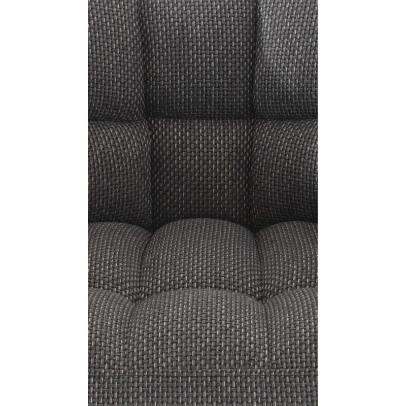 Fauteuil Damaso en tissu gris titane
