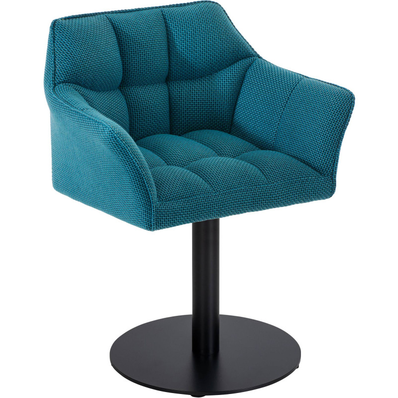 Fauteuil en tissu Damaso turquoise