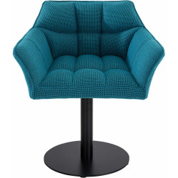 Fauteuil en tissu Damaso turquoise