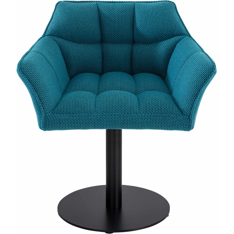 Fauteuil en tissu Damaso turquoise