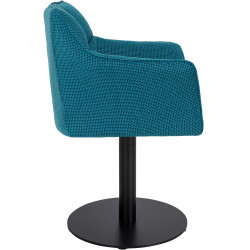 Fauteuil en tissu Damaso turquoise