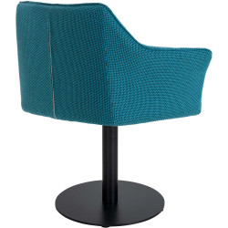 Fauteuil en tissu Damaso turquoise