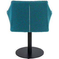 Fauteuil en tissu Damaso turquoise