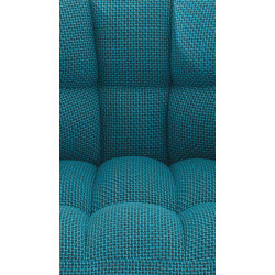 Fauteuil en tissu Damaso turquoise