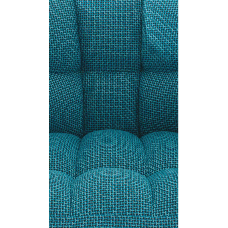 Fauteuil en tissu Damaso turquoise