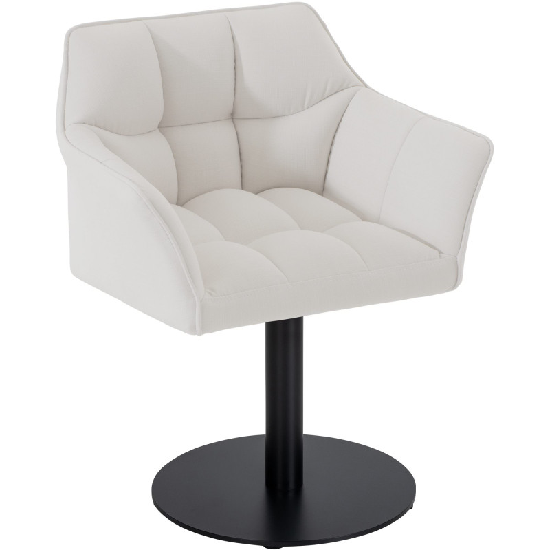 Fauteuil en tissu Damaso blanc