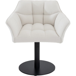 Fauteuil en tissu Damaso blanc