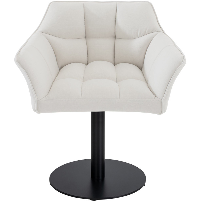 Fauteuil en tissu Damaso blanc