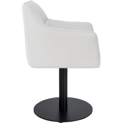 Fauteuil en tissu Damaso blanc