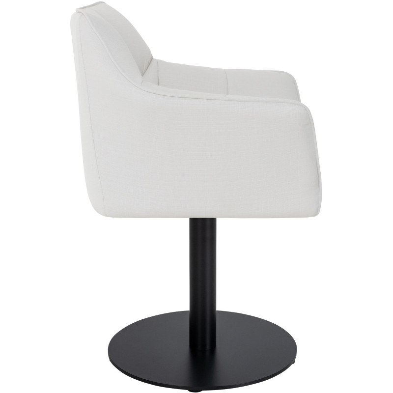 Fauteuil en tissu Damaso blanc
