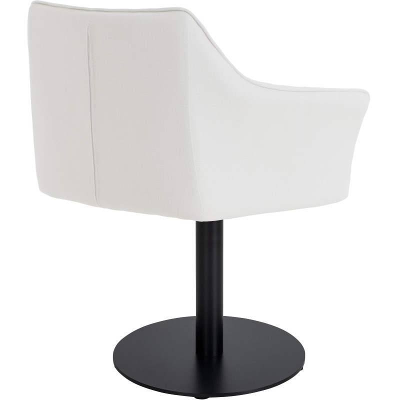 Fauteuil en tissu Damaso blanc