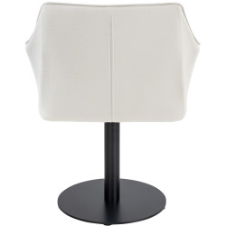 Fauteuil en tissu Damaso blanc