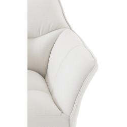 Fauteuil en tissu Damaso blanc