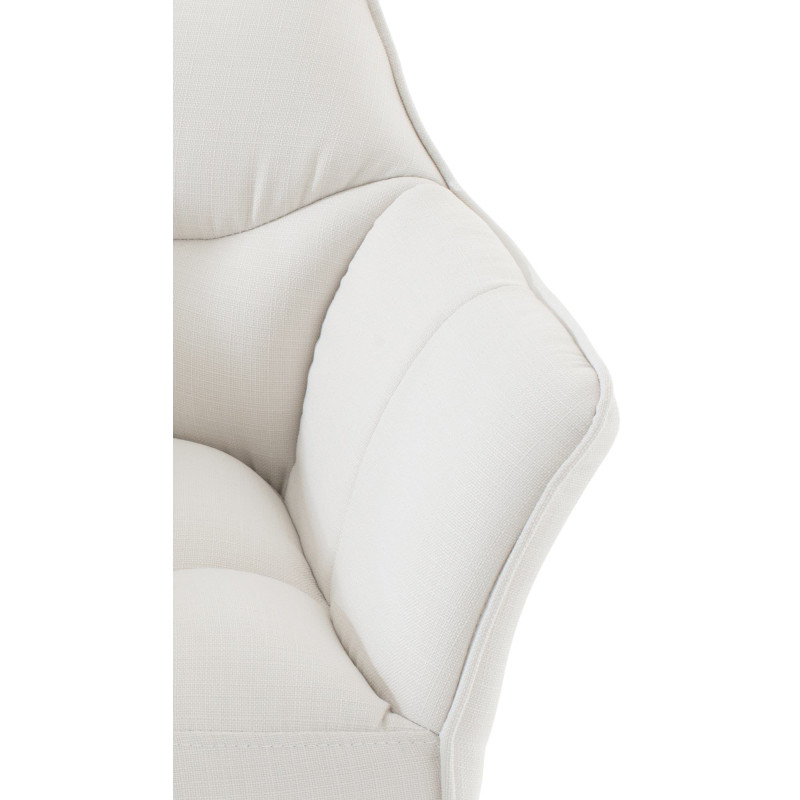 Fauteuil en tissu Damaso blanc