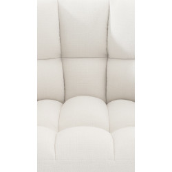 Fauteuil en tissu Damaso blanc