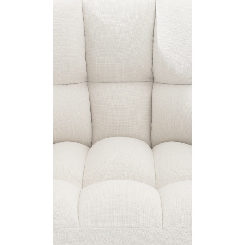 Fauteuil en tissu Damaso blanc