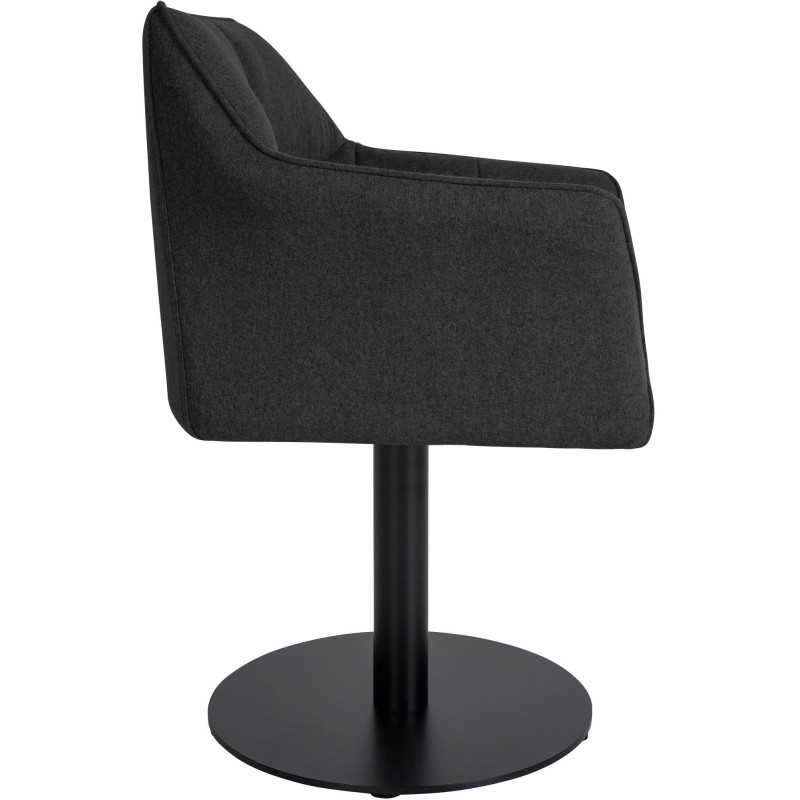 Fauteuil Damaso en feutre anthracite