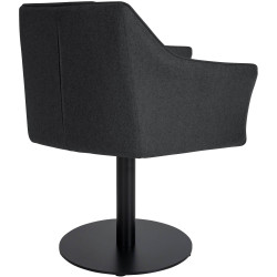 Fauteuil Damaso en feutre anthracite