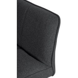 Fauteuil Damaso en feutre anthracite