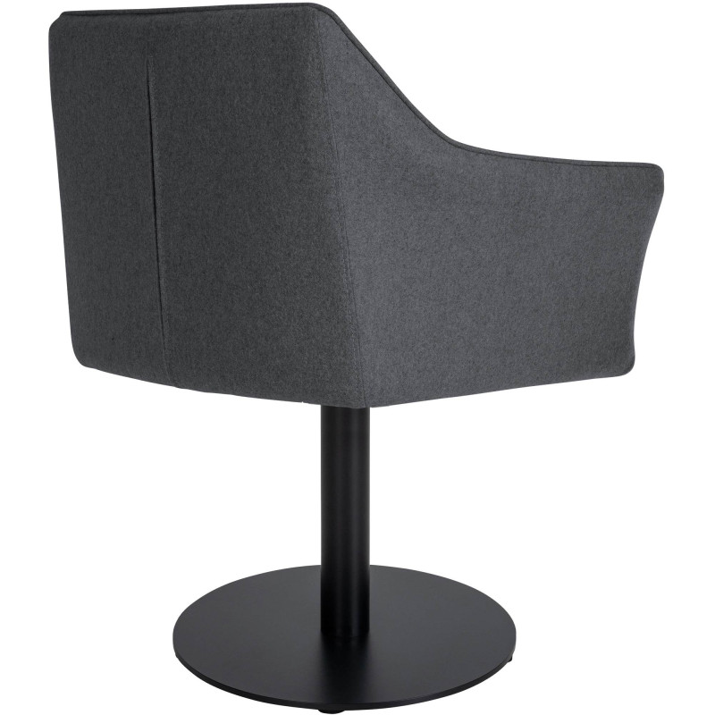 Fauteuil Damaso en feutre gris