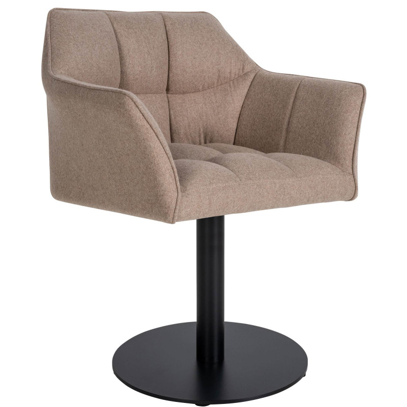 Fauteuil Damaso en feutre taupe