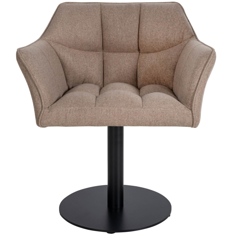 Fauteuil Damaso en feutre taupe